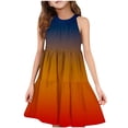 thumbnail image 2 of NTACZA Robe Fille Col Haler Décontractée Sans Manches Robe d'Été Ombre Plissée Évasée Midi pour Ado 130, 2 of 6