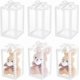 thumbnail image 1 of 60 cajas de regalo de PVC transparente de 2,3 x 2,3 x 4 pulgadas con patrón de nudo rectangular, cajas de regalo transparentes para bodas, fiestas, dulces, chocolates, festivales, embalaje de regalo., 1 of 9