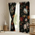 thumbnail image 3 of Feelyou Bohemian Flower Floral Blackout Curtains Set of 2 (52x84 Each), Rustic Plant Botanical Window Curtains, Retro French Style Curtains and Drapes, Living Room Curtains Decor, 3 of 6