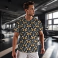 thumbnail image 3 of Wukai Flower Butterfly Print Men's Short-Sleeved Mesh T-Shirt,Quick-Dry Short Sleeve Workout T-Shirt-5X-Large, 3 of 8