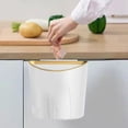thumbnail image 5 of AuroraX 2.6L Kitchen Trash Can Waterproof Hanging Mounted White Arched Shape Garbage Container Basket Plastic Modern Trash Bin for Compact Spaces, 5 of 6