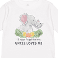 thumbnail image 4 of Inktastic I'll Never Forget That My Uncle Loves Me Cute Elephants Boys or Girls Long Sleeve Toddler T-Shirt, 4 of 5
