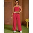 thumbnail image 2 of DARING DIVA Women's Yoga Set Camisole and Wide Leg Pants XL Red, 2 of 7