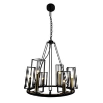 EQLight Muyal 6-Light Black Circular Chandelier