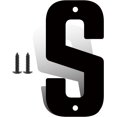 thumbnail image 1 of 12 Inch Modern Metal House Numbers, Metal Letter, Black Door Number, Metal Mailbox Numbers and Letters, Metal House Address Letters and Numbers for Outside Signs (S), 1 of 8