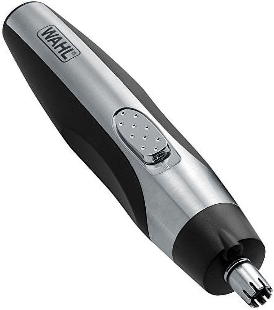 Wahl Lighted Ear, Nose & Brow Trimmer Clipper - Painless Eyebrow & Facial Hair Trimmer for Men & Women, Battery Operated Electric Groomer - Model 5546-200, Black/Silver - image 3 of 3