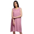 thumbnail image 1 of Moomaya Robe de Nuit Trapèze Sans Manches Imprimée pour Femme en Coton, 1 of 6