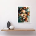 thumbnail image 2 of Sad Young Woman Face Beauty Portrait Multicoloured Art Print Framed Poster Wall Decor 12x16 inch, 2 of 5