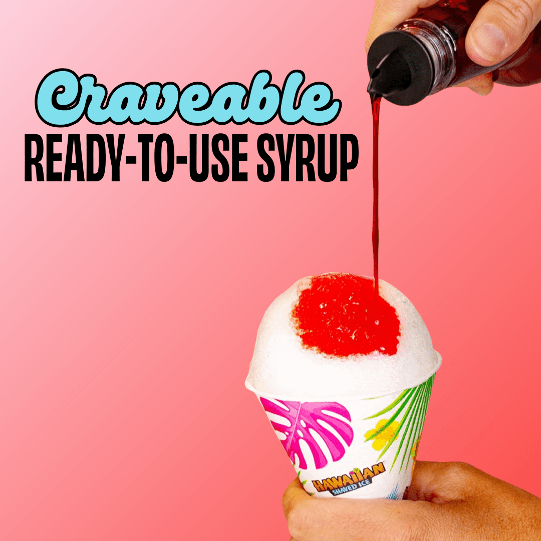 Hawaiian Shaved Ice Cherry Flavored Snow Cone Syrup 16 Fl Oz Vegan