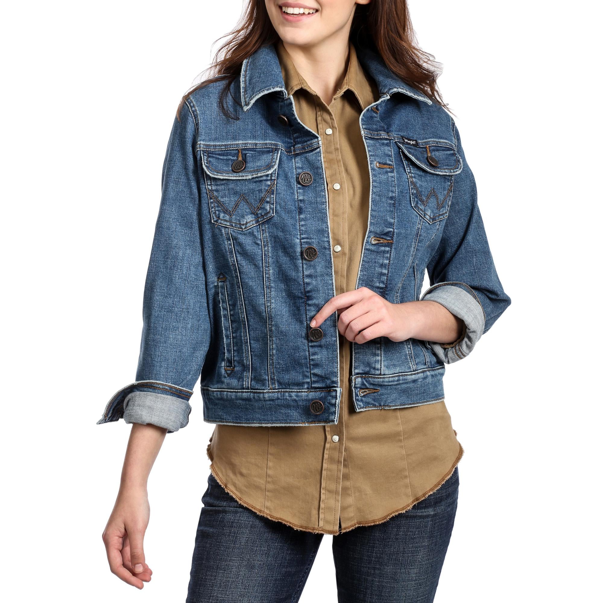 Wrangler Women's Retro Western Denim Jacket - Walmart.com