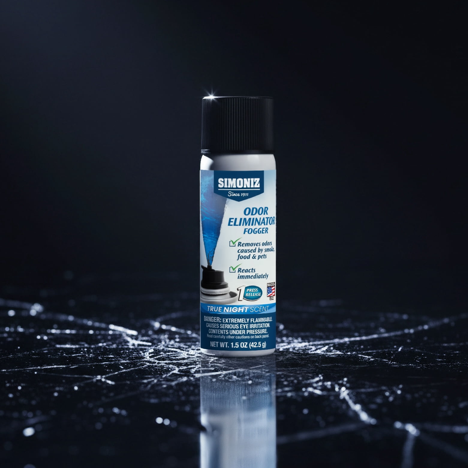 Simoniz Odor & Bacteria Eliminating Vehicle Fogger with Naturally Formulated Fragrance, True Night Scent, 1.5 Oz