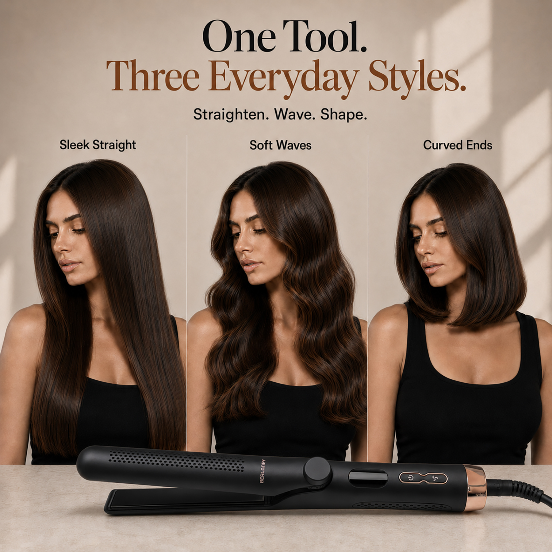 Berlaney 2-in-1 Airflow Styler Flat Iron and Curler photo 6
