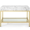 thumbnail image 4 of Modway Kingsley 50" Modern Artificial Marble Bathroom Vanity in White/Gold, 4 of 10