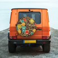 thumbnail image 6 of Sikiie Robot and Monsters PVC Leather Spare Tire Wheel Cover Spare Tire Cover, for Car Truck SUV Camper Trailer Universal Fit(14-17in)-17 inch, 6 of 6