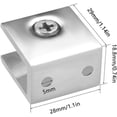 thumbnail image 2 of Abrazaderas de Vidrio Rectangulares de Aleación de Zinc Vhermosa para Soportes de Vidrio de Baño 8-12 mm, 2 of 5