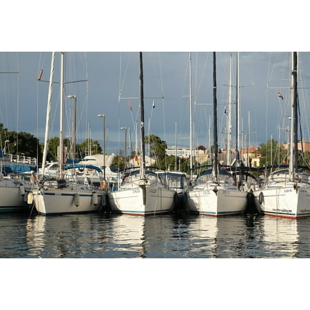 LAMINATED POSTER Sea Sailboats Port Boats Harbor Cruise Water Poster Print 24 x