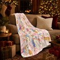 thumbnail image 3 of Whimsical Corgi Dog Pink Roses Bows Design, Playful Pet Portrait Pattern, Warm Flannel Blanket for Living Room and Reading Nook, Dog Lovers Thanksgiving Gift, Pet Lover Home Decor, 3 of 9