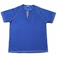 thumbnail image 5 of BXINGOHAI Men's Henley Shirts Short Sleeve Casual Lightweight Slim Fit Basic Button T-Shirt with Pocket Today Sales Blue,M, 5 of 6