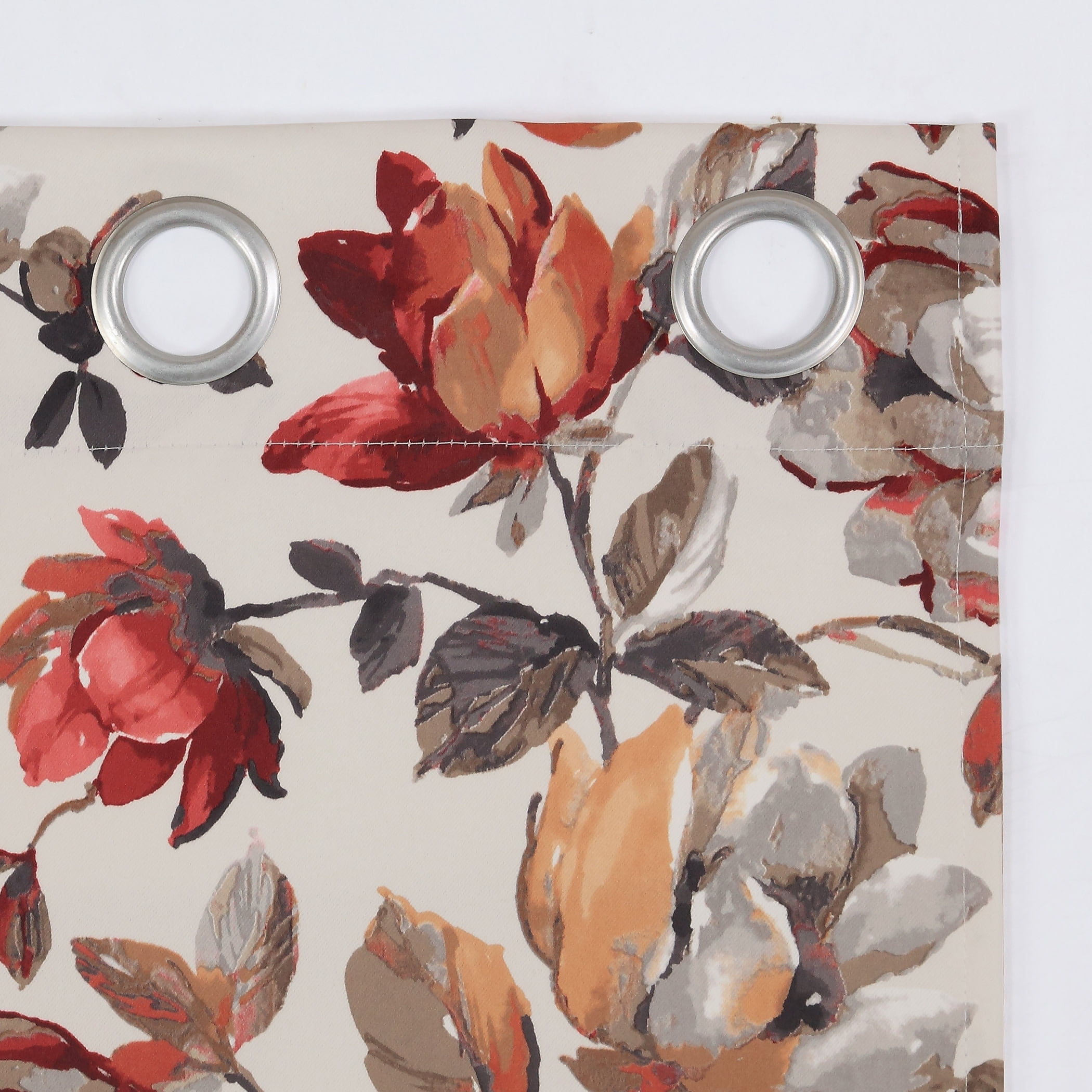 Sun Zero Irma Vintage Floral Blackout Grommet Curtain Panel, 40"X84", Stone