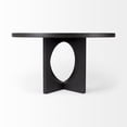 thumbnail image 4 of HomeRoots 397611 Black Wood Round Geometric Dining Table, 4 of 5