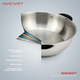 thumbnail image 5 of 18/10 3 Piece Stainless Steel Steamer Cooking Pot & Pan Set with Glass Lid, 5 of 6