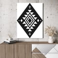 thumbnail image 6 of Aztec Wall Art Framed Canvas Aztec Wall Decor Black White Aztec Posters Prints Tribal Aztec Wall Art Geometric Abstract Wall Art Farmhouse Home Decor for Living Room Bathroom Decor 12x16 Inch, 6 of 7