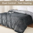 thumbnail image 7 of Towallmark Electric Heated Blanket Throw, 84" x 90" Super Cozy Soft Flannel Heated Throw with 4 Fast Heating Levels & 4 Hours Auto Off, Machine Washable, Home Office Use, Grey, 7 of 7