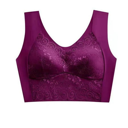 IFNND Plus Size Bras for Women Women s Fashion New Solid Color Back Beauty Sports Bra Thin Belt Shockproof Underwear No Underwire Full Coverage Everyday Bras
