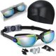 thumbnail image 1 of Kids Swim Goggles, Swimming Goggles for Kids Toddlers 3-14 with Swim Cap, Nose Clip, Nose Bridge, Ear Plugs, 1 of 5