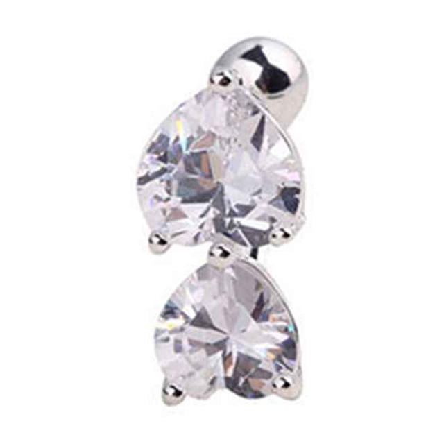 pitrice Heart Shape Crystal Rhinestone Belly Button Ring Navel Piercing Navel Bar Navel Piercing Rings Belly Rings