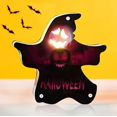 thumbnail image 1 of Decoración de Halloween Luces de Halloween, decoración de ambiente festivo, luces nocturnas colgantes, calabaza de terror, fantasma, bruja. (fantasma) (pilas no incluidas), 1 of 5