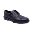 thumbnail image 1 of Zapato escolar Audaz para niño de piel negro Adams con diseño perforado, 1 of 5
