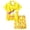 Yellow&&100, variant on CONROSES Girls Pajama Set Cartoon Horse Graphic Short Sleeve Pjs Tops Shorts Loungewear Sets Cozy Nightwear Sleepwear