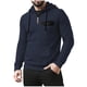 thumbnail image 2 of Sudadera con capucha para hombre, de colores sólidos, informal, con capucha, de manga larga, con bolsillo falso, para ejercicio, blusa de poliéster para hombre, 2 of 6