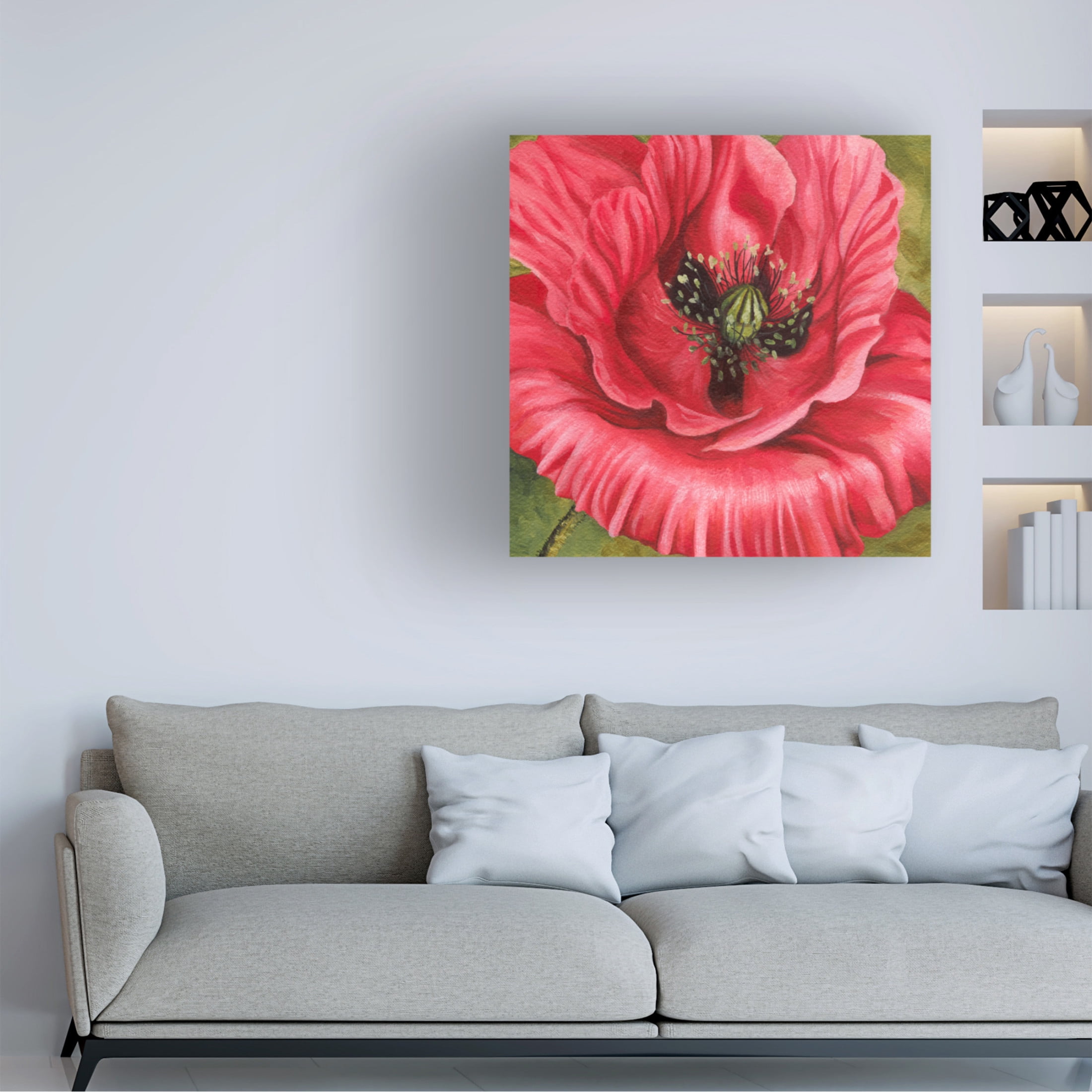Trademark Fine Art Grace Popp Vivid Poppy I Canvas Wall Art