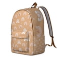 thumbnail image 2 of Unisex Zipper Boho Backpack, Bohemian Chic Print Bag with Front Pocket, Lightweight Rucksack for School University Work Commute, Great Gift, 2 of 5