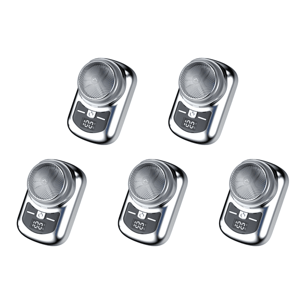 Mini Afeitadora Eléctrica Recargable Por USB Pantalla Alimentación Digital 180 MAh (plateada)