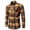 Yellow, variant on APEXFWDT Flannel Shirt for Men Western Cowboy Pearl Snap Shirts for Men Long Sleeve Vintage Buttons Down Plaid Shirt