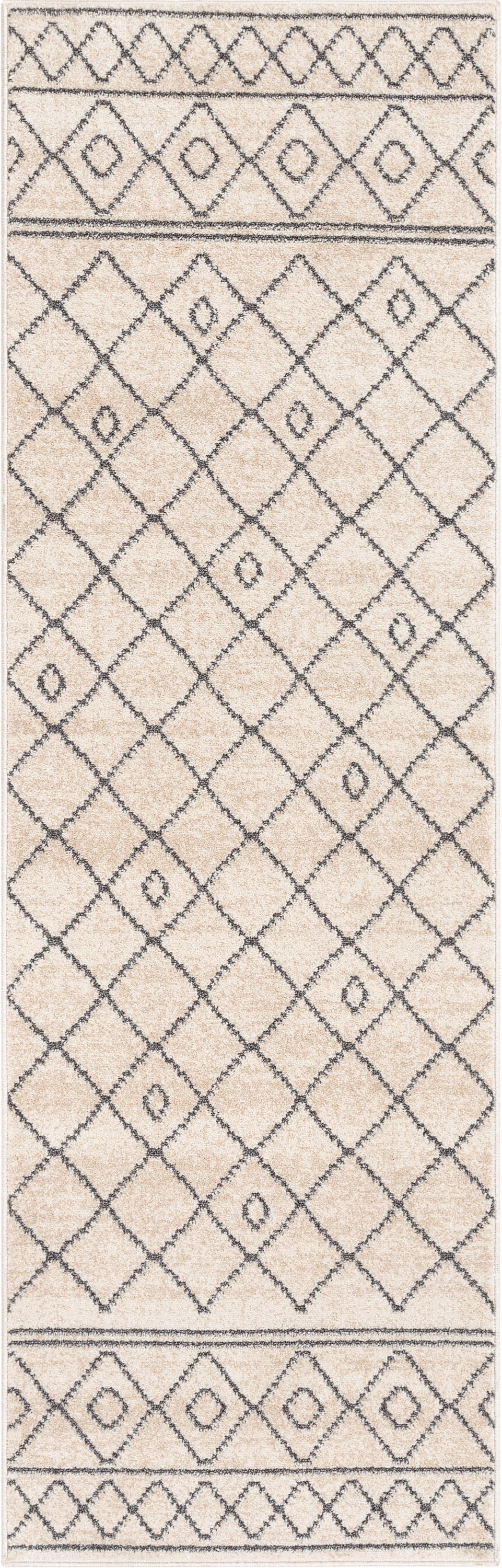 Well Woven Malaga Mara Moroccan Lattice Trellis Ivory 3'11" x 5'3" Area Rug