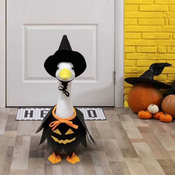Halloween Couple Dark Outfit Goose Costume, Night Angel Goose Suit for Two Person, Couple Goose Halloween Costume Set for Adult Man Woman Party Cosplay Dress up