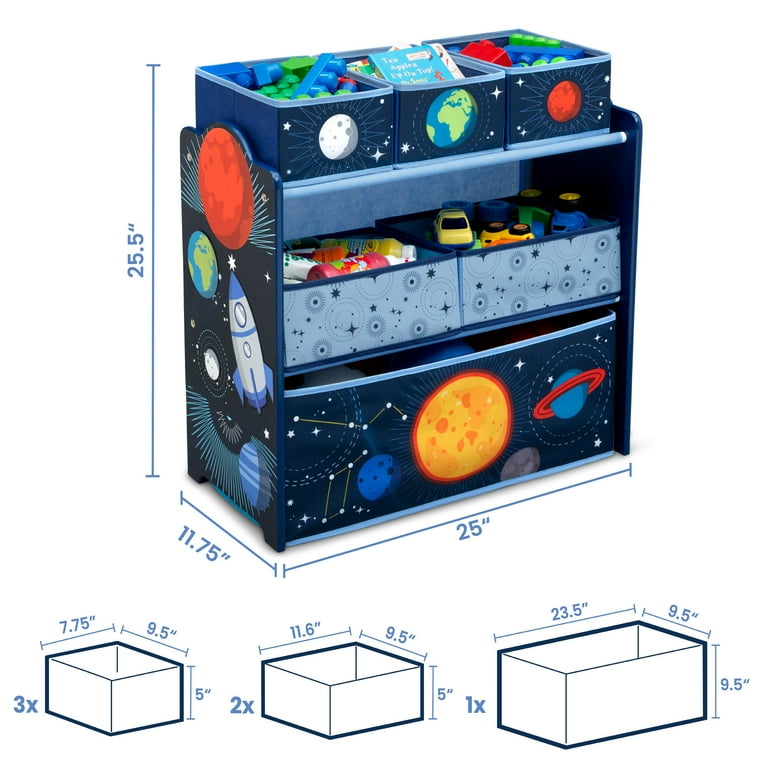 Delta Children Space Adventures 6 Bin Design and Store Toy