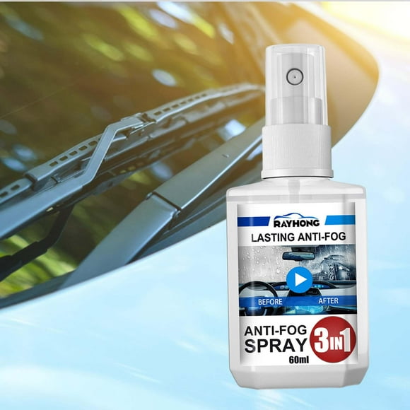 3 in 1 Anti Fog Spray Windshield Defogger Quick Use Fog Prevention Cleaner and Protector for Glasses Cars Mirrors Swim Goggles