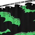 thumbnail image 3 of Black Halloween Bats with Green Shower Curtain 36"x72" ,Bathroom Decorative Shower Curtains Set with 12 Hooks,Modern Waterproof Washable Shower Curtain, 3 of 6