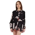 thumbnail image 1 of Inkmeso Printed Long Sleeve Oversized Shirt For WoMen's Loose Fit Button-Down Shirts Tunic, 1 of 7