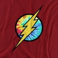 thumbnail image 2 of DC Flash Tie Dye Flash Logo Women's T Shirt, Cardinal, Small, 2 of 6