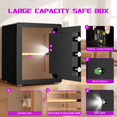 thumbnail image 3 of BESAFETY 3.0 Cuft Large Security Safe Box, Digital Keypad Lock, Built-in Alarm System & Fireproof Bag, Home & Office Safe for Cash, Valuables (Black), 3 of 12
