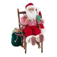 thumbnail image 1 of Kurt Adler 18 Inch Kringle Claus Sitting in Chair with Bag of Gifts, 1 of 8