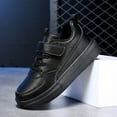 thumbnail image 4 of Boy's Solid Skate Shoes, Lace Up Comfy Non Slip Stree Style Sneakers For All Seasons Outdoor Workout Activities, 4 of 4