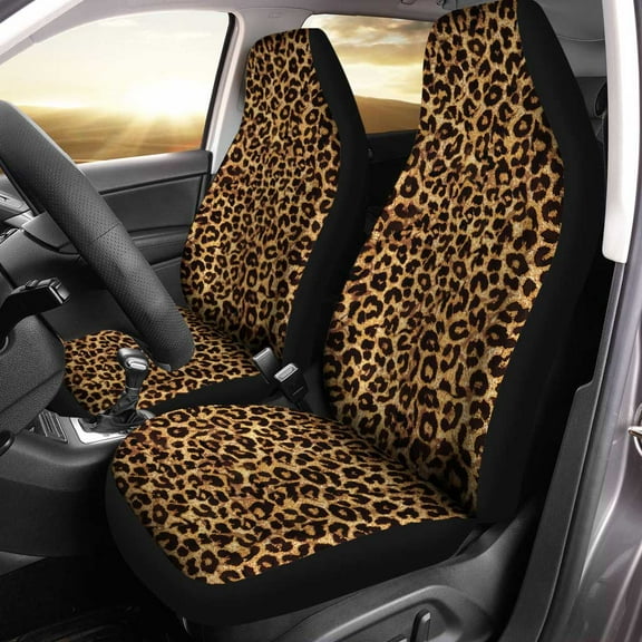 Cover Protective Seat Front Universal 2 of Accessories Pack Car Brown Custom Covers Seat Car Print Skin Cheetah Wild