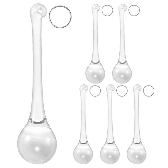 Uxcell 6-Pack Crystal Raindrop Prisms, 78mm Replacement Chandelier Teardrop Icicle Drops Hanging Pendant for Lamp [Clear]